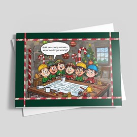 Candy Cane Construction Card