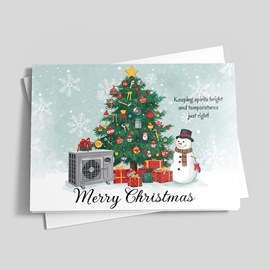 Holiday Temperatures HVAC Card
