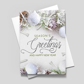 Evergreen Fairway Greeting Holiday Card