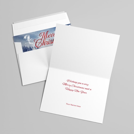 holiday greeting card with photo placeholder