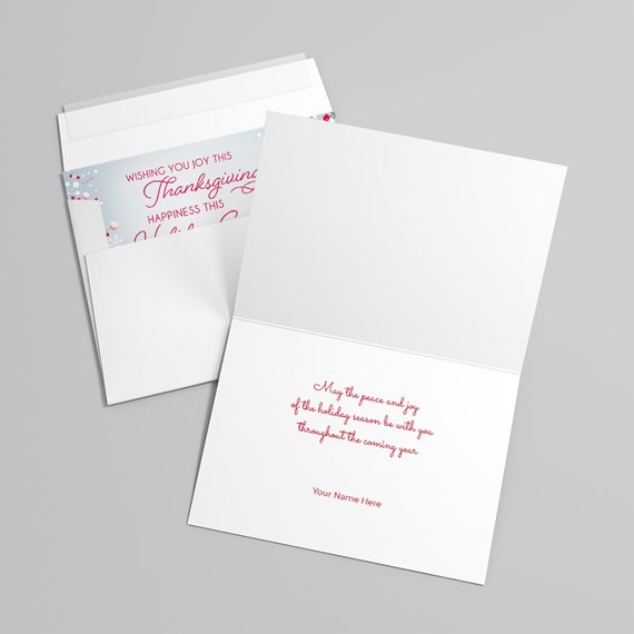 greeting card with decorative elements and customizable text area