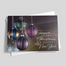 Jeweled Christmas on the Green Holiday Card