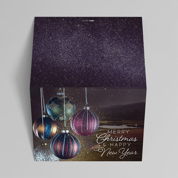 colorful ornament design on gift box with text