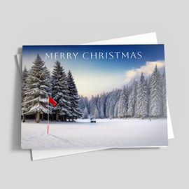 A Winter's Day Round Christmas Card