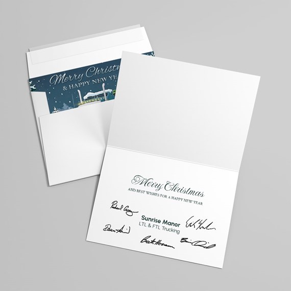 holiday card with customizable text area