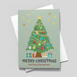 Education Tree Holiday Card