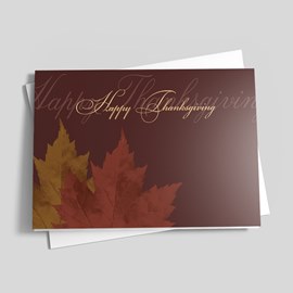 Dual Leaf Thanksgiving Card