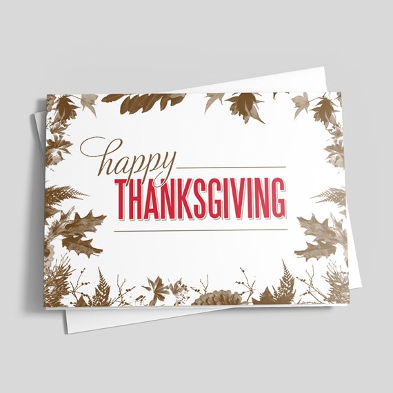 thanksgiving card with photo placeholder