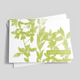 Green Leaves Birthday
