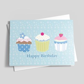 Cupcakes on Starry Background