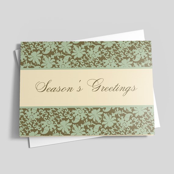 floral greeting card with customizable text area