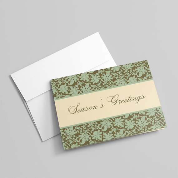 floral greeting card with customizable text area