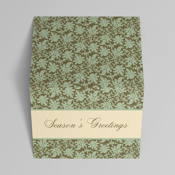 floral patterned greeting card with customizable text area