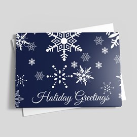 Navy Snowflake Greetings