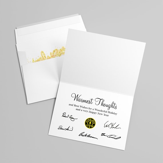 greeting card with customizable text area and envelope design