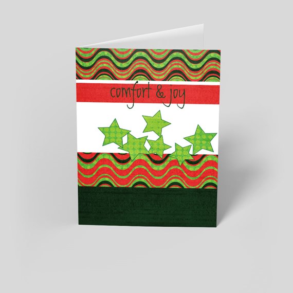 greeting card with stars and text placeholder