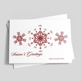 Red Triple Snowflakes