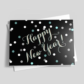 Bright Dots Happy New Year Card