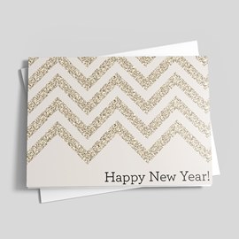 Chevron Gold New Year Card