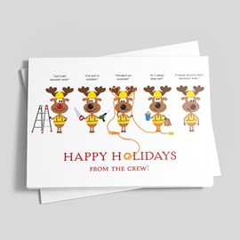 Holiday Crew Construction Card