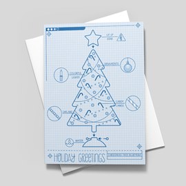Christmas Tree Blueprint Card