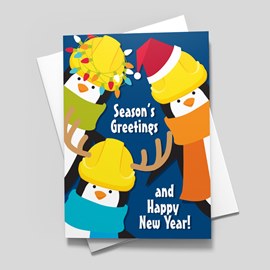 Penguin Contractors Holiday Card