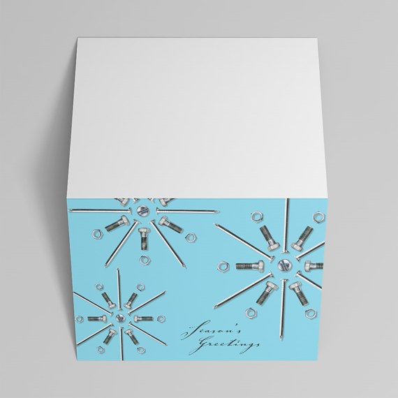 greeting card with hardware pattern