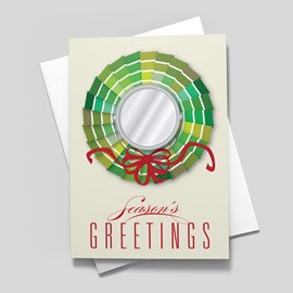 Remodeled Wreath Christmas Card