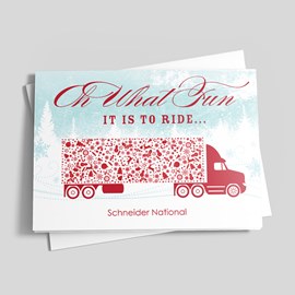 Trucking Along Holiday Card
