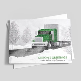 Green Semi Truck Season Card