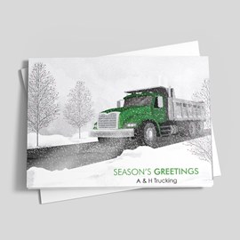 Green Dump Truck Season Card