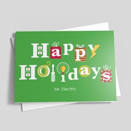 Happy Holidays Electrical Card