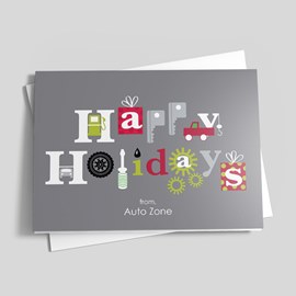 Happy Holidays Auto Card