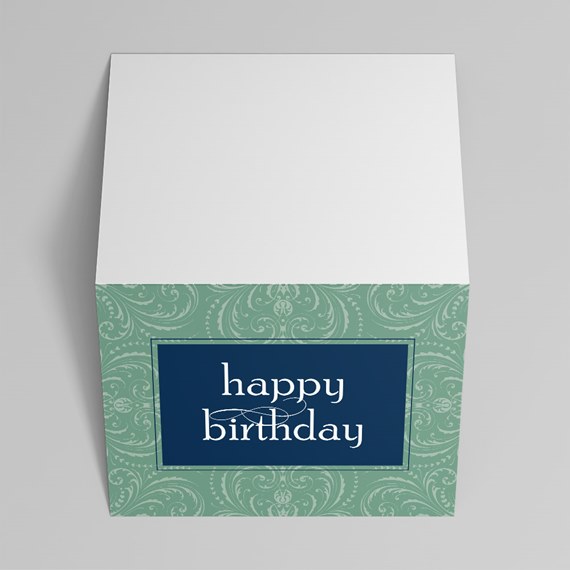 greeting card with decorative background and text area