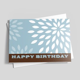Blue Blossoms Birthday Card