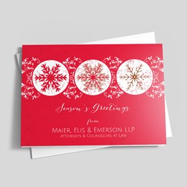 Trio of Snowflakes Holiday Card