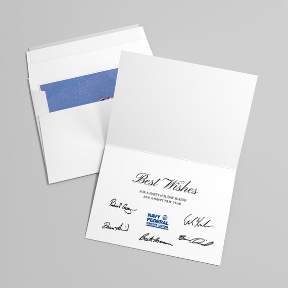 greeting card with customizable text area and photo placeholder