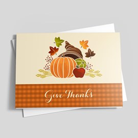 Thanksgiving Cornucopia Card