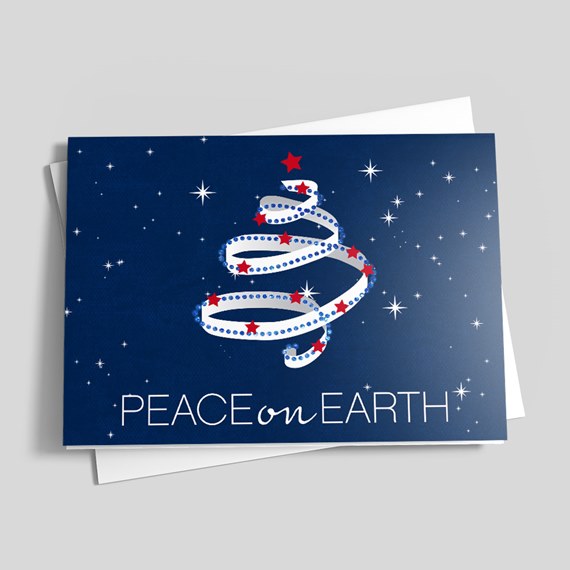 Christmas card with photo placeholder