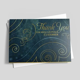 Golden Thank You Swirls