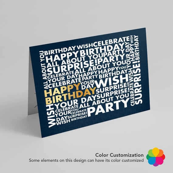birthday greeting card with text design