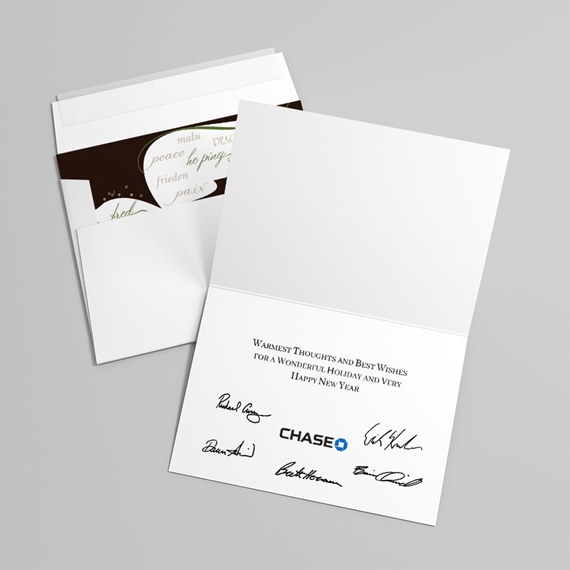 greeting card with customizable text area