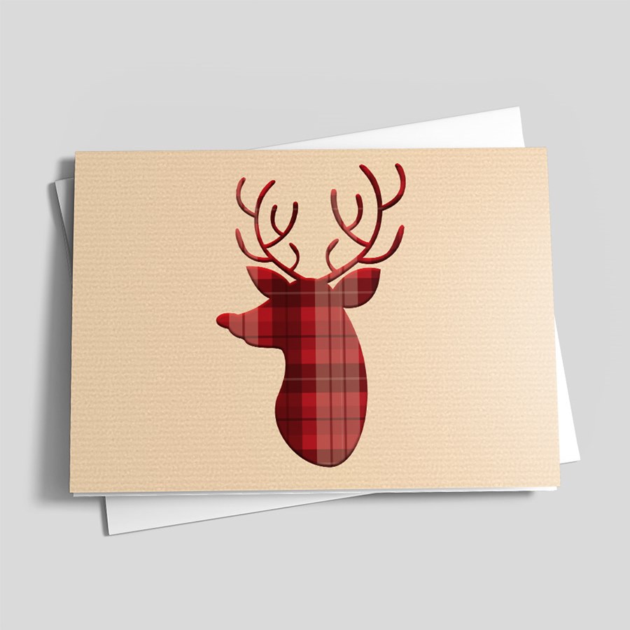 Rudolph in Tartan - Christmas Greeting Cards by CardsDirect