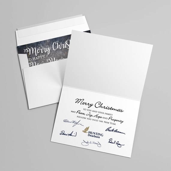 Blue Twinkles Holiday Card