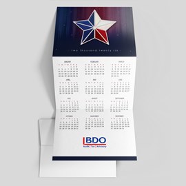 American Stars Calendar Card