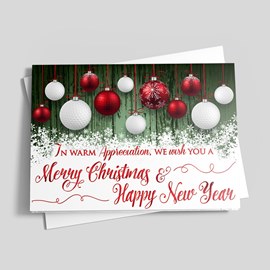 Golfer's Wishes Holiday Card