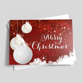 Tinsel & Golf Christmas Card