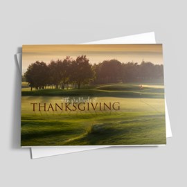 Golfer Thanksgiving Card