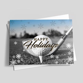 Golfer's Bliss Holiday Card