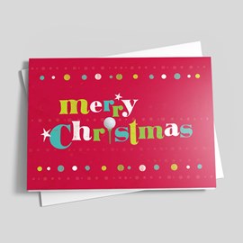 Golf Ball Dots Christmas Card